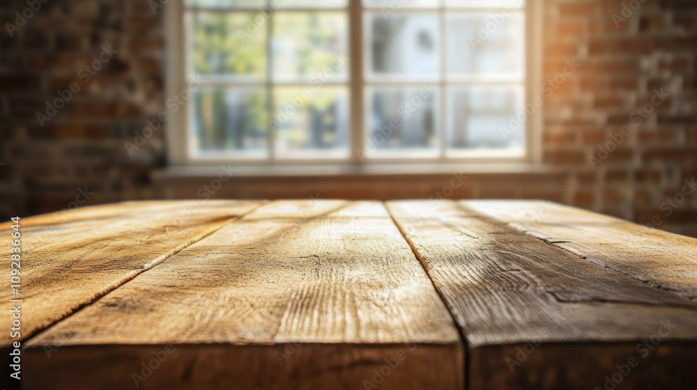 Poster table top background. wooden table mock up background minimalistic copy space countertop