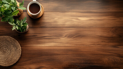 Table top background. Wooden table mock up background minimalistic copy space countertop top view
