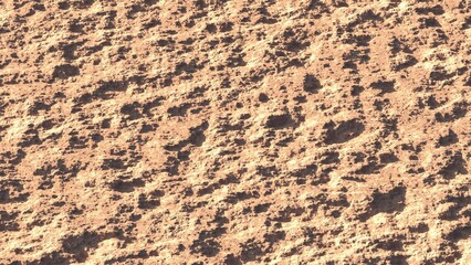 Full frame image of photorealistic porous strata terrain texture created by 3D procedural rendering.