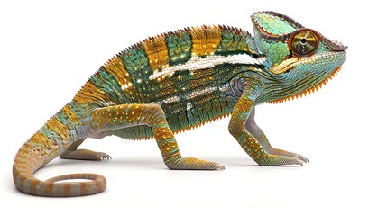 Obraz premium chameleon on a white background