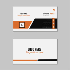 Double-sided minimalist and creative horizontal business card template