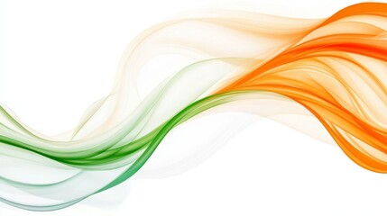Abstract backgrounds in the colors of the Indian flag, orange, white, and green, with gradient designs.