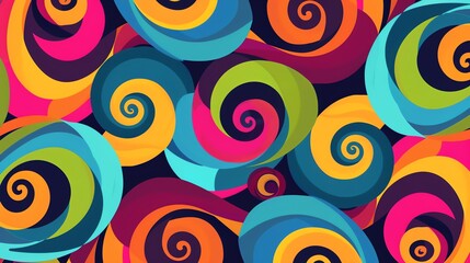 Naklejka premium Abstract background with colorful swirls.