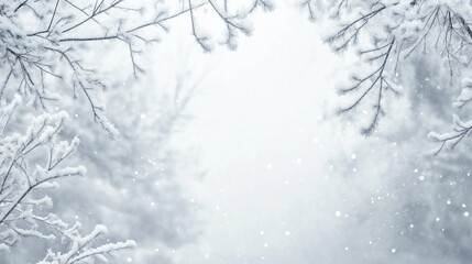 Winter copy space background with empty space for text