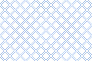 Abstract Seamless Diagonal Geometric Checked Light Blue Pattern. 