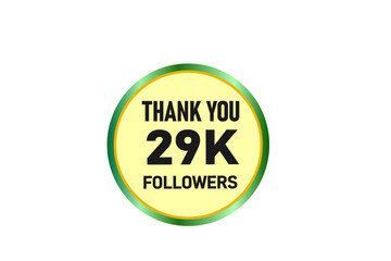 thank you 29k followers, vector, illustration, social, media, post,  subscribers, followers animation design, banner, premium, background
