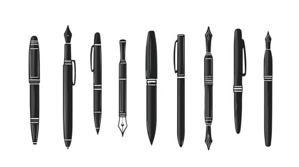 Fountain Pen Nib Ink Icon Vector Graphic