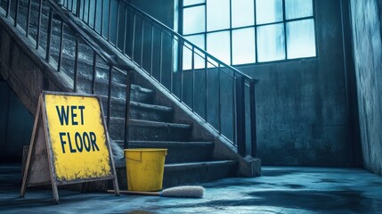 The Wet Floor Caution Sign