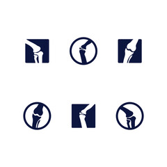 human bone orthopedic logo vector art set