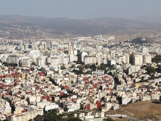 Naklejka premium Panorama view of Tangier in Morocco
