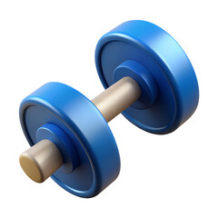 3d render dumbbell isolated on white