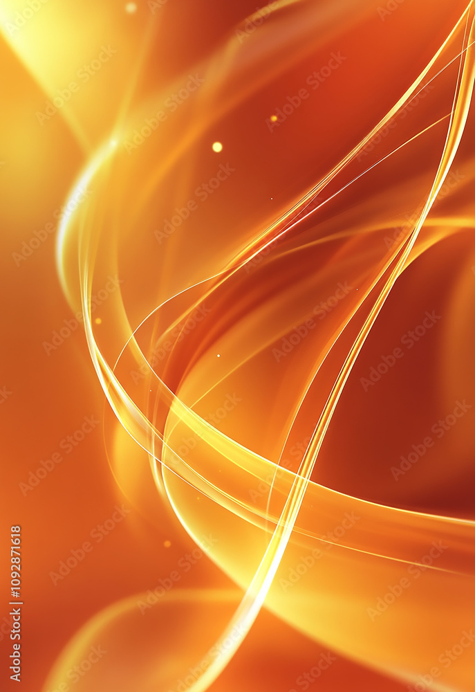 Poster abstract background with smooth shapes orange and saffron gradient background. powerpoint and busine