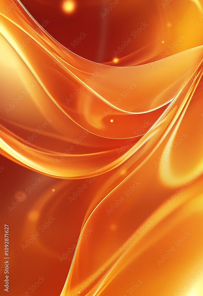 Poster abstract background with smooth shapes orange and saffron gradient background. powerpoint and busine