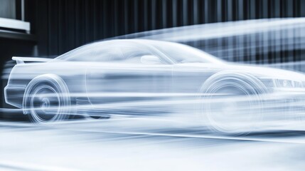 Wind tunnel testing model in action, showcasing aerodynamic principles and engineering innovation.