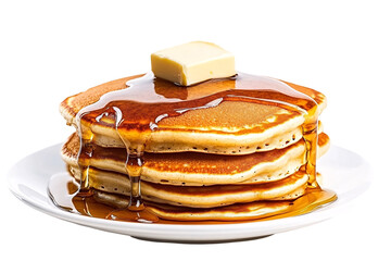 a stack of pancakes with butter on top