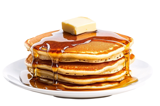 a stack of pancakes with butter on top
