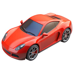 red sports car isolated