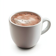 Obraz premium Hot chocolate with marshmallows and cocoa powder topping.