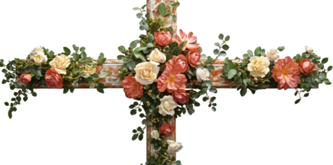 Floral Cross Decoration