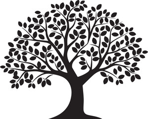 Fototapeta premium Minimalistic silhouette of a tree