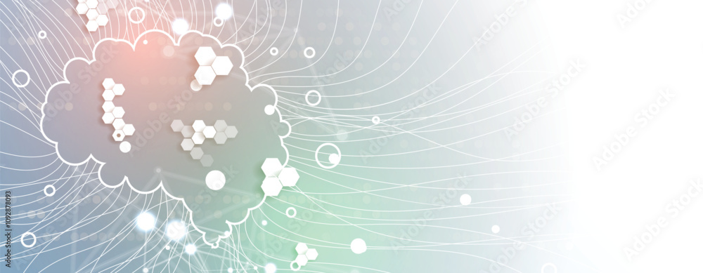 Poster artificial intelligence business and technology concept