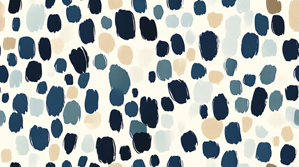 Obraz premium Navy spots seamless pattern with beige accents