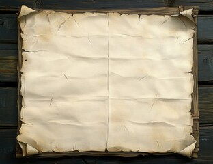 Wrinkled antique parchment with a textured aged surface  