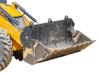 Bulldozer lifting bucket. Excavator bucket