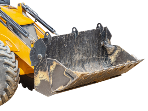 Bulldozer lifting bucket. Excavator bucket