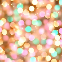 Fototapeta premium Abstract pastel bokeh lights background.