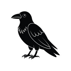  Cute Raven Vector Illustration