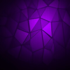 Obraz premium Abstract purple geometric background with triangular shapes and varying shades of purple.