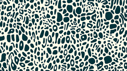 Obraz premium Abstract spots seamless pattern in dark green