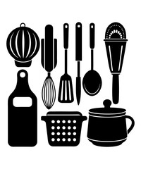 set of Kitchen spatula vector vector illustration