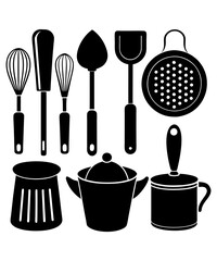 set of Kitchen spatula vector vector illustration