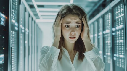 Fototapeta premium The Woman in Data Distress