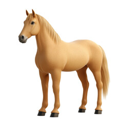 Obraz premium A Palomino Horse Stands Against A Black Background