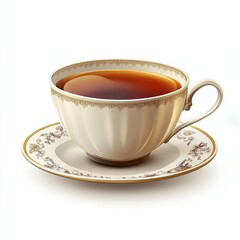 Ornate Tea Cup with Gold Detailing.