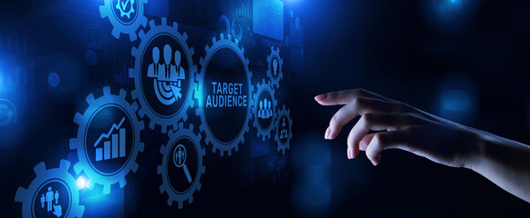 Target audience targeting marketing strategy customer segmentation business technology concept.