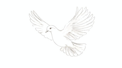 Obraz premium Minimalistic Bird Concept - Abstract Line Art Design