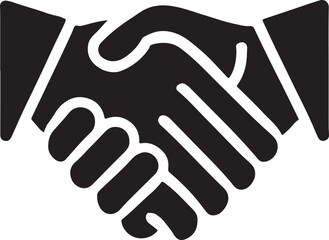 Handshake Icon Vector Silhouette, Handshake Vector Silhouette, Handshake Line Art Illustration Drawing Art, Handshake Icon Vector Illustration 