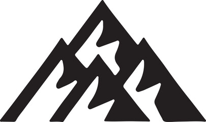 Mountain Icon Vector Silhouette , Mountain Vector Silhouette , Mountain Line Art Illustration Drawing Vector Art