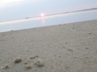 sunset diagonally in light colors