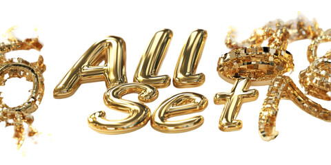 Naklejka premium Golden Text Design Saying 