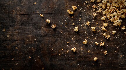 The Popcorn on Wooden Table