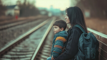 Fototapeta premium Pause by the Tracks