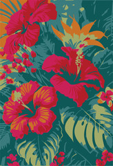 botanical floral vector seamless pattern with roses herbs and leaves big set background with flowers