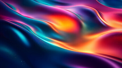 Obraz premium Vibrant Hues: Abstract Waves of Color & Light