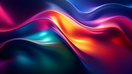 Naklejka premium Vibrant Hues Flow Dynamically in Abstract Art