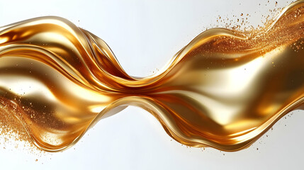 Liquid Gold: Abstract Swirls, Elegant Flow, Shimmering Texture, Luxurious Visuals, Golden Hues,  Fluid Dynamics, Dynamic Motion, Opulent Design, Smooth Surface, Rich Color